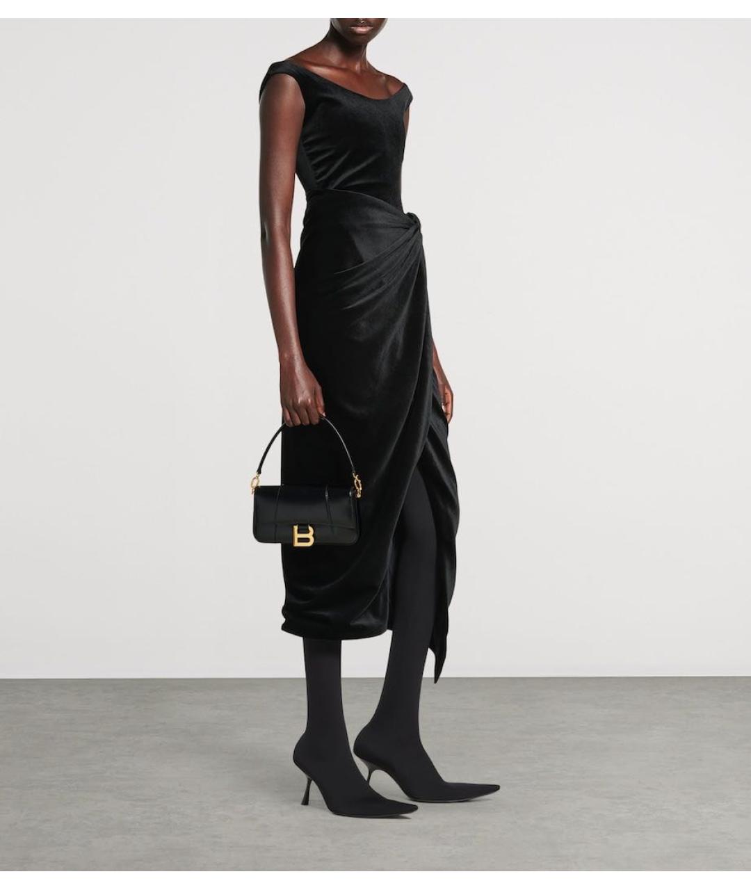 BALENCIAGA Черная кожаная сумка с короткими ручками, фото 8