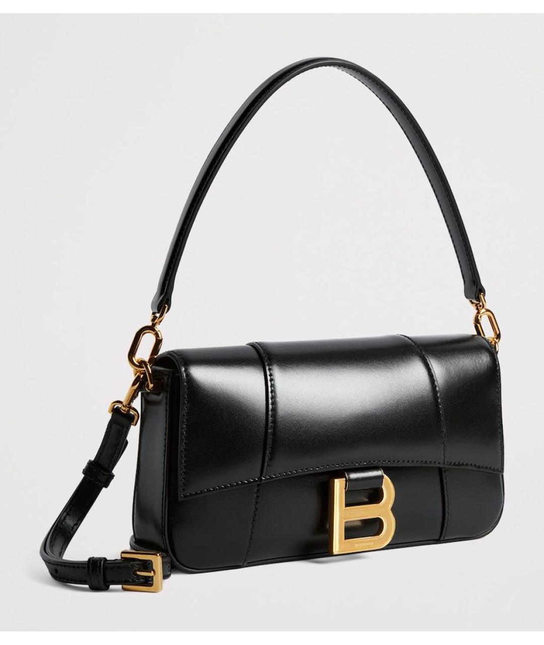 BALENCIAGA Черная кожаная сумка с короткими ручками, фото 6