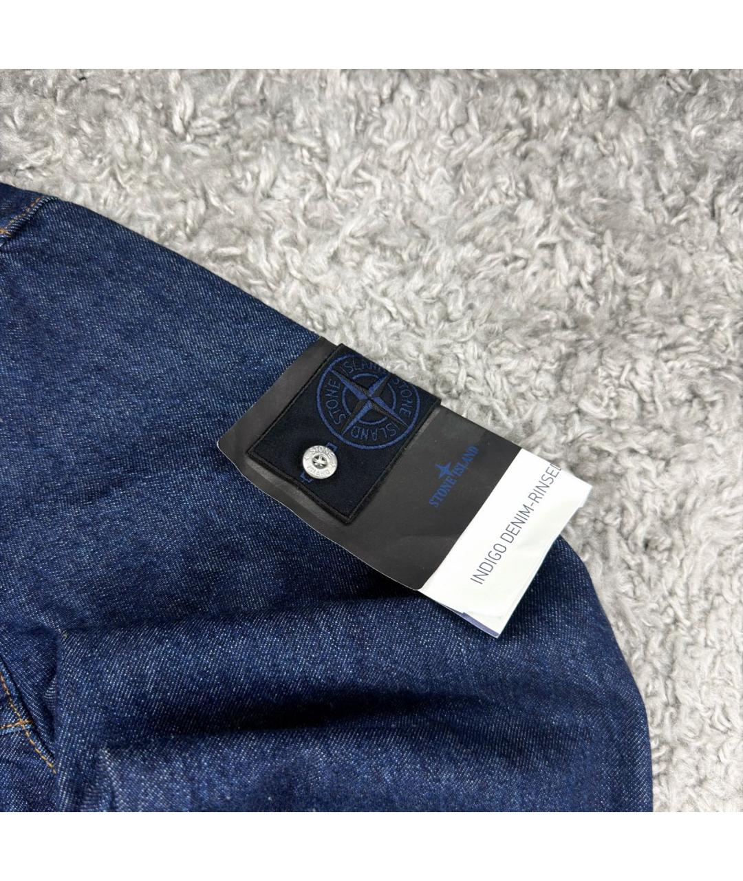 STONE ISLAND Темно-синяя хлопковая куртка, фото 2