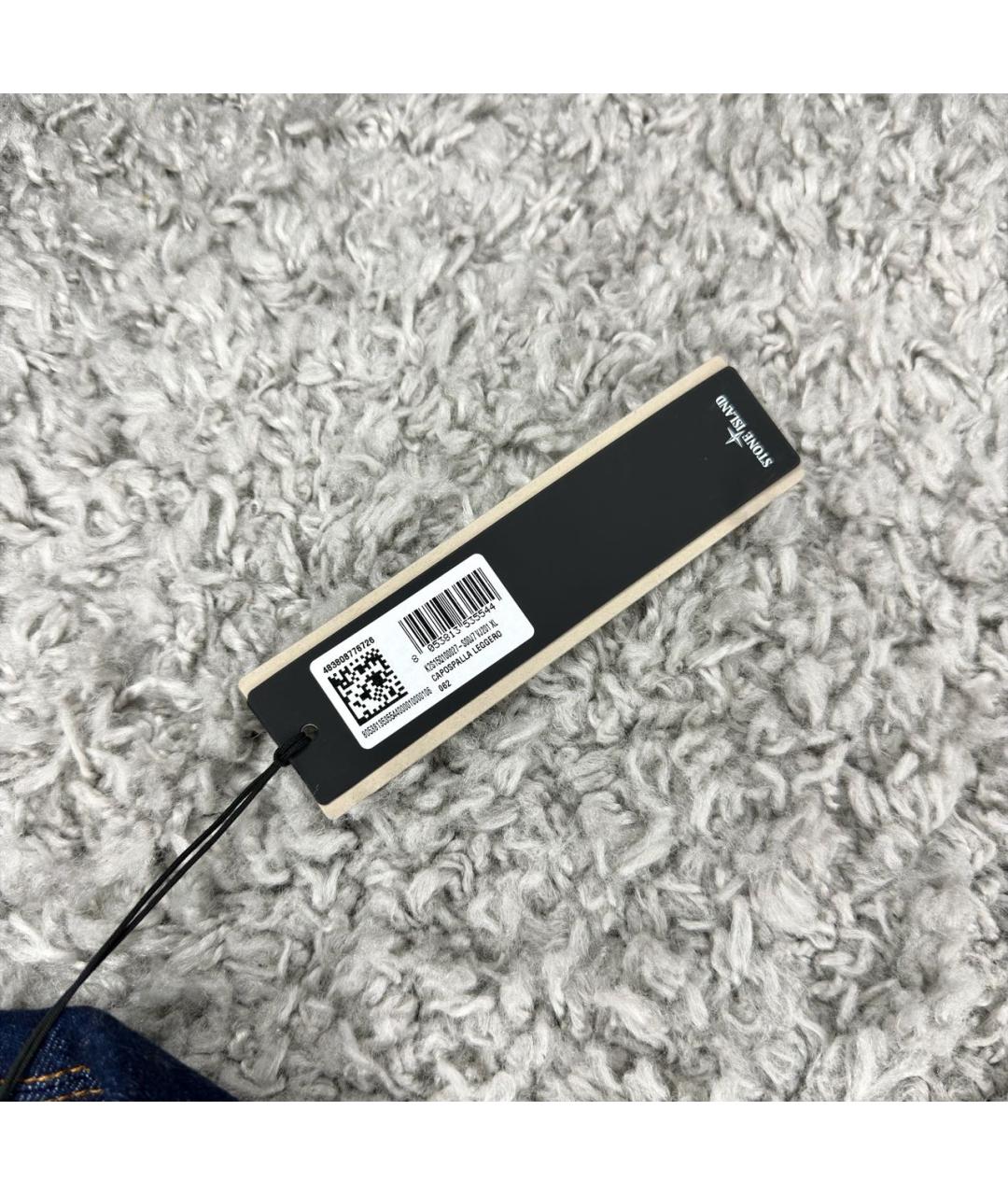 STONE ISLAND Темно-синяя хлопковая куртка, фото 4