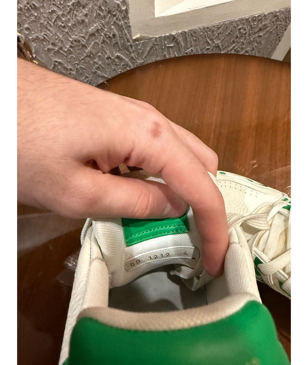 LOUIS VUITTON Зеленые кожаные низкие кроссовки / кеды, фото 6