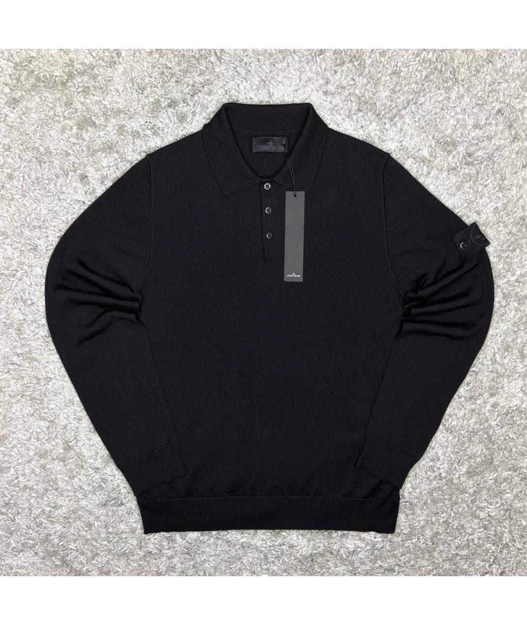 STONE ISLAND Черный шерстяной джемпер / свитер, фото 6