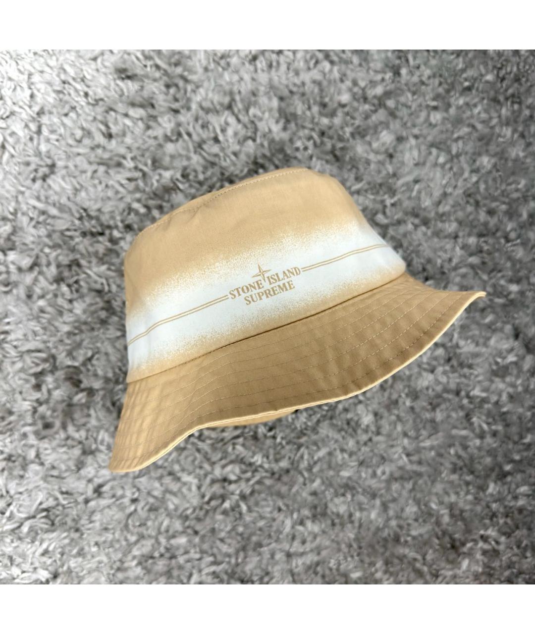 STONE ISLAND Бежевая хлопковая кепка/бейсболка, фото 2