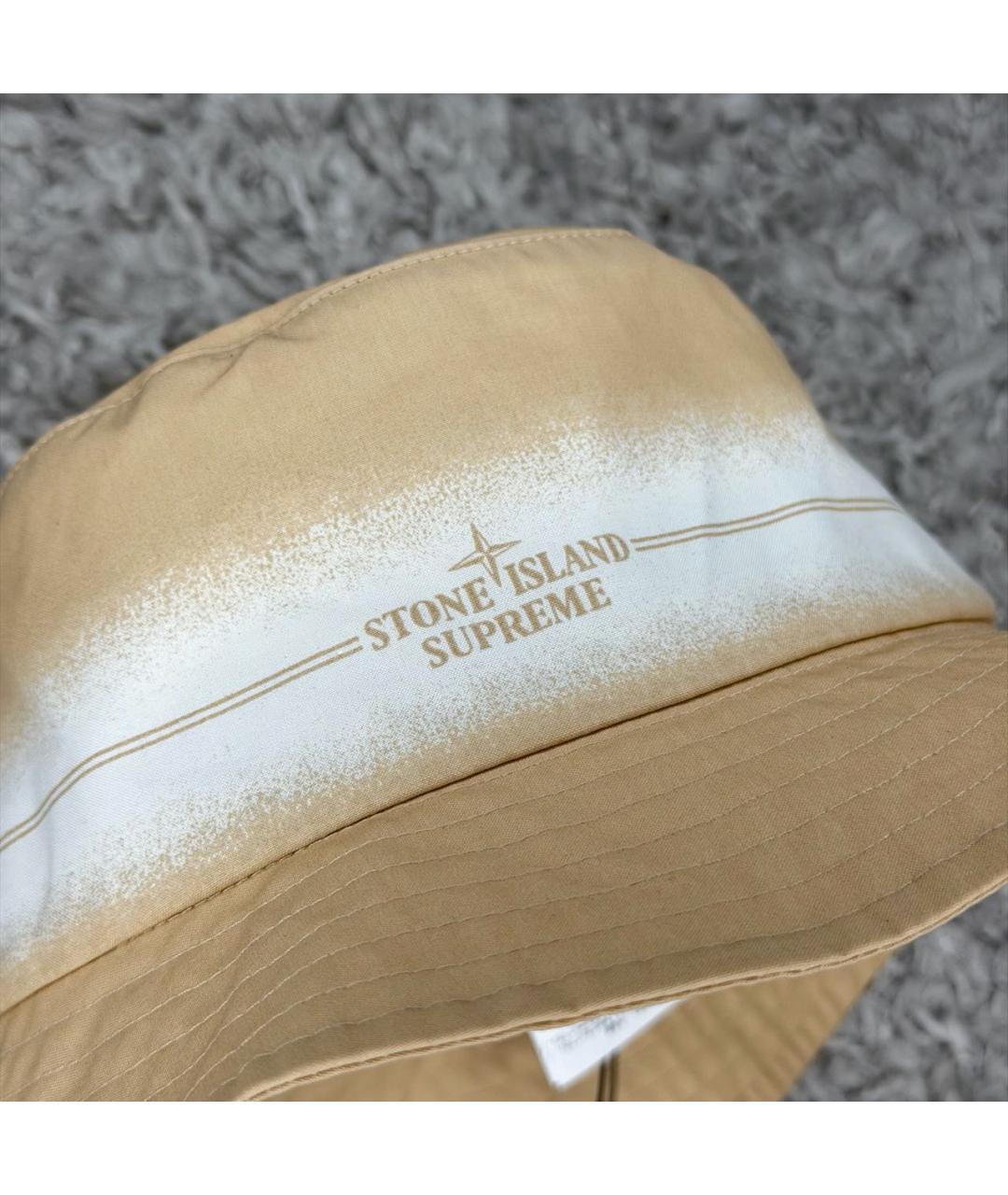 STONE ISLAND Бежевая хлопковая кепка/бейсболка, фото 3