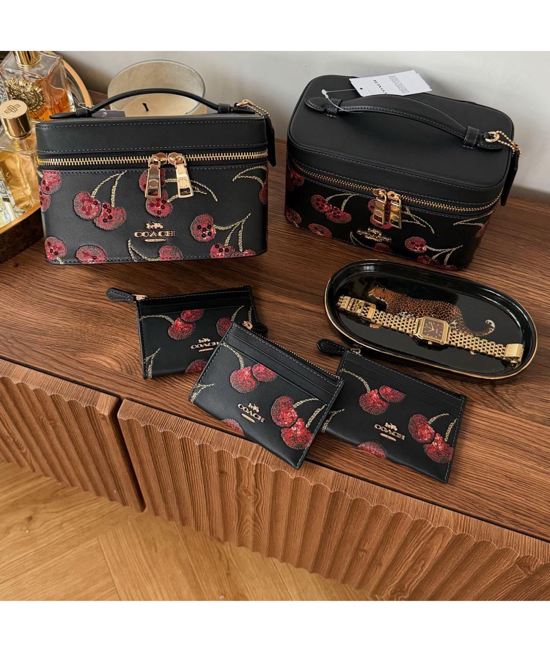 COACH Черный кожаный кардхолдер, фото 2