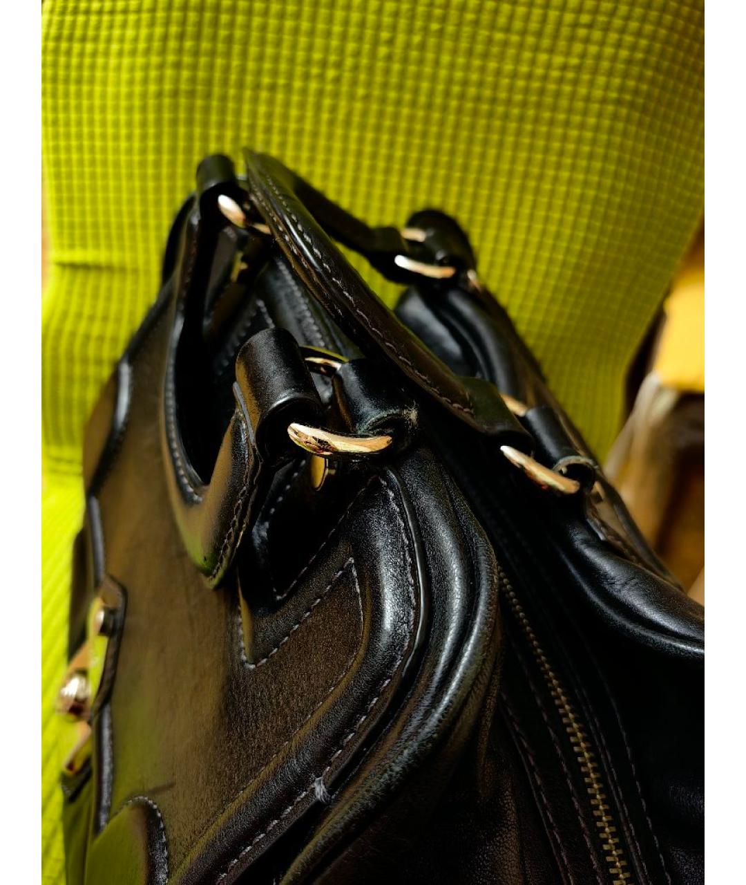 DOLCE&GABBANA Черная кожаная сумка через плечо, фото 4
