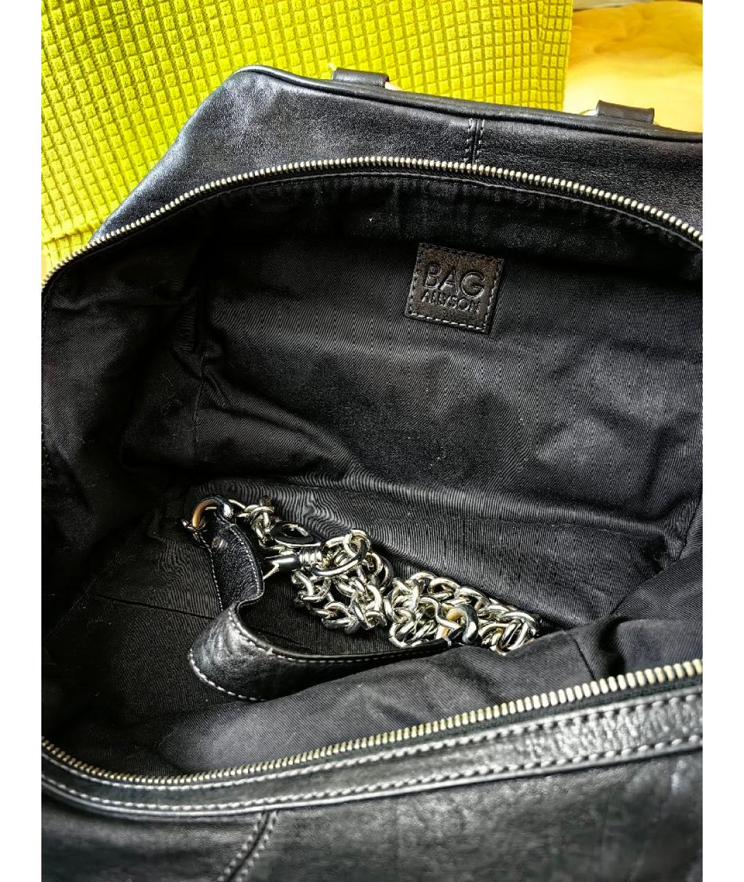 DOLCE&GABBANA Черная кожаная сумка через плечо, фото 5