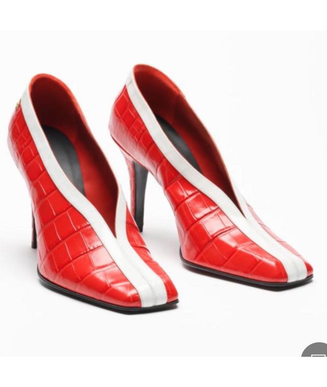 CHANEL Красные кожаные туфли, фото 2