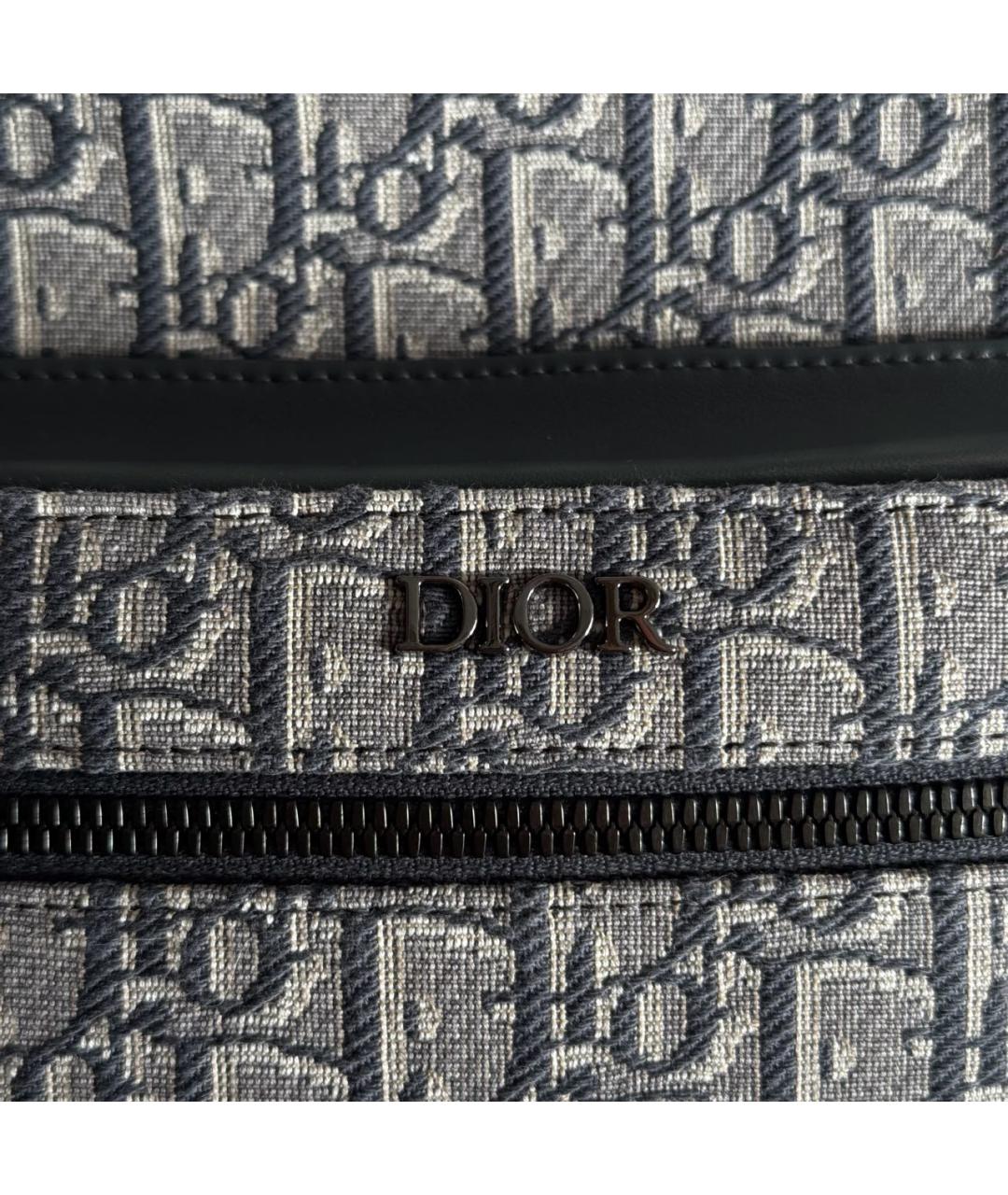 CHRISTIAN DIOR Серый жаккардовый рюкзак, фото 6