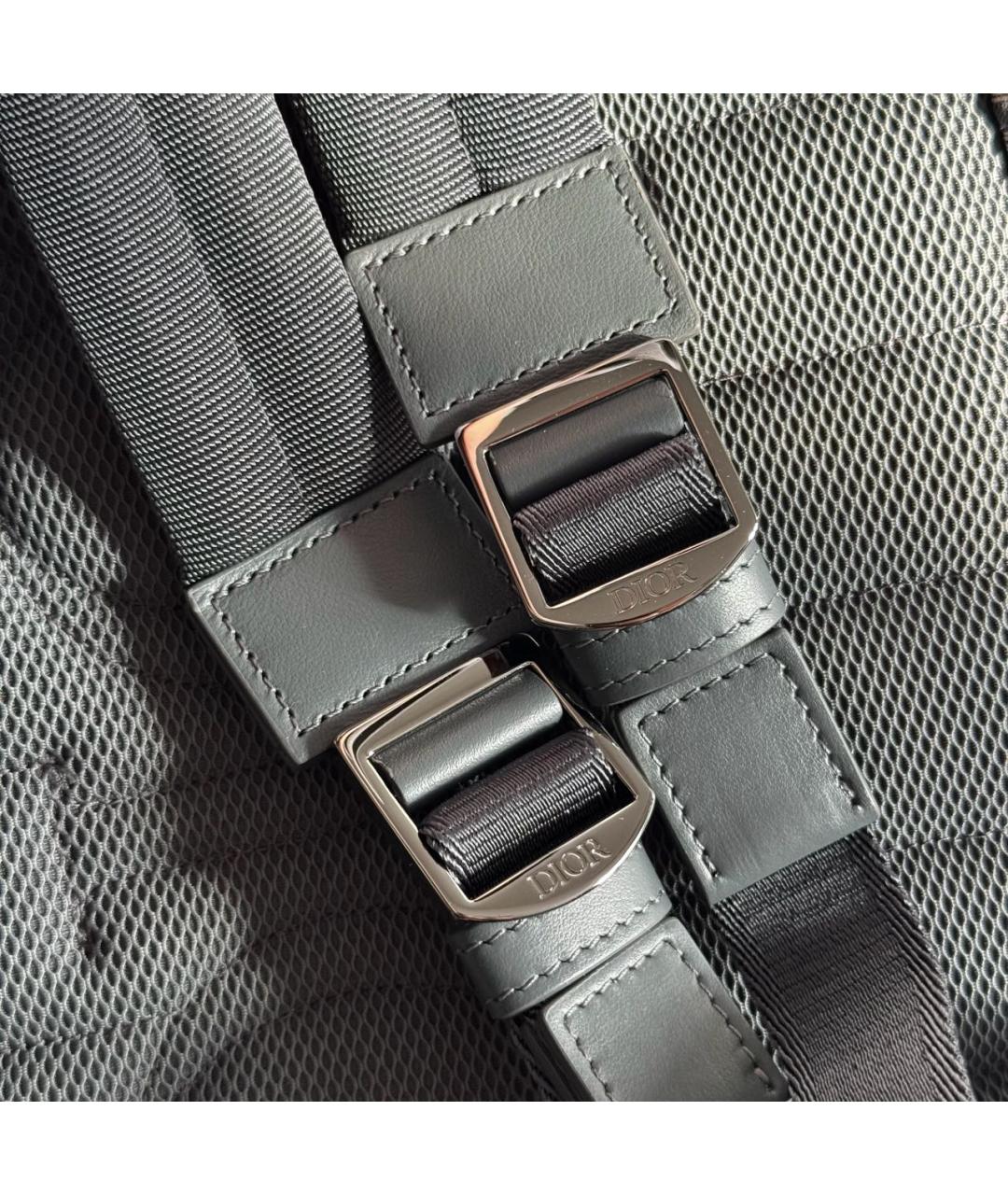 CHRISTIAN DIOR Серый жаккардовый рюкзак, фото 5