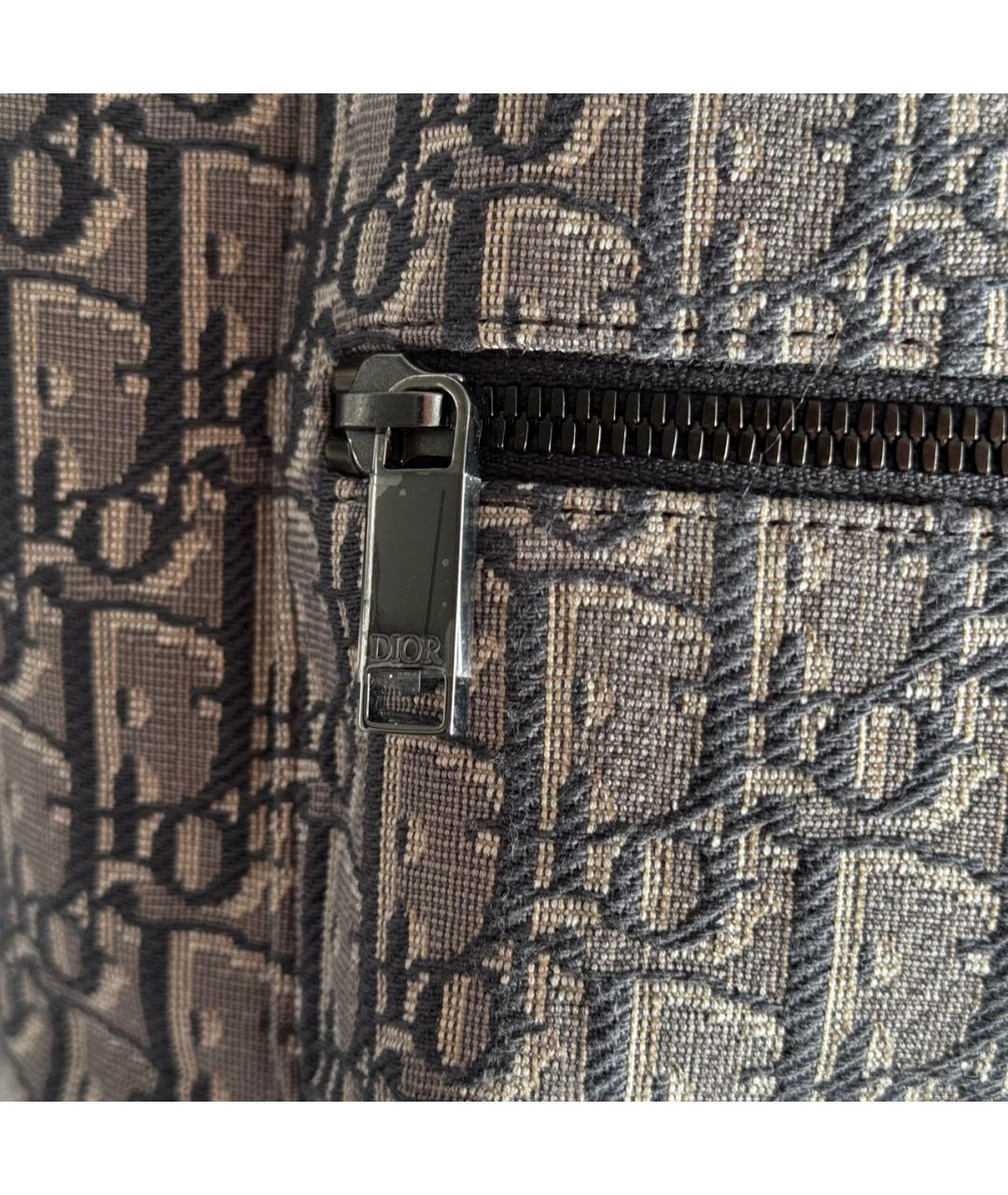 CHRISTIAN DIOR Серый жаккардовый рюкзак, фото 7