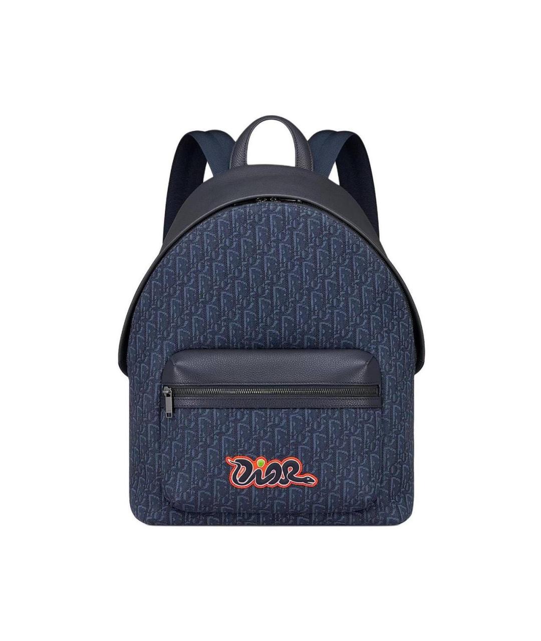 CHRISTIAN DIOR Синий жаккардовый рюкзак, фото 1