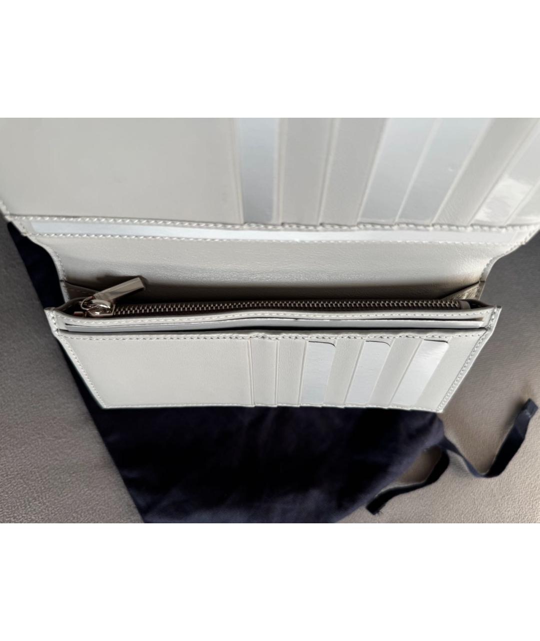CHRISTIAN DIOR Серый кожаный кошелек, фото 6