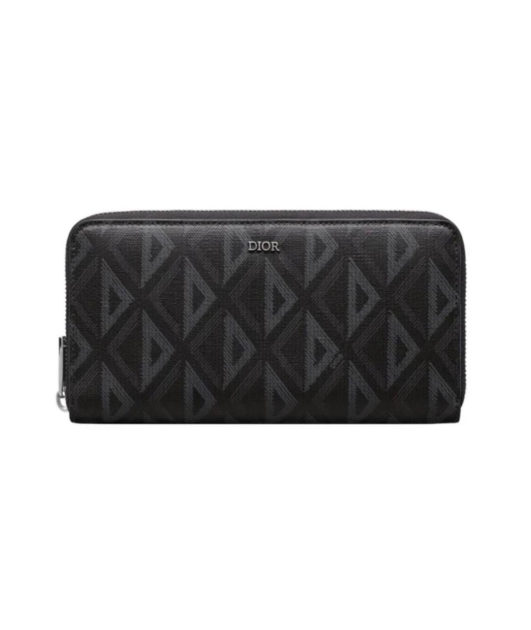 CHRISTIAN DIOR Черный кожаный кошелек, фото 1