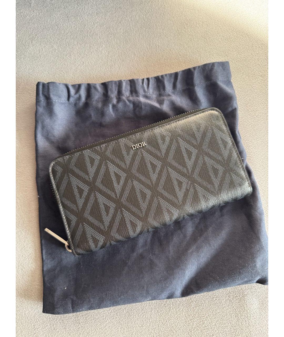 CHRISTIAN DIOR Черный кожаный кошелек, фото 3