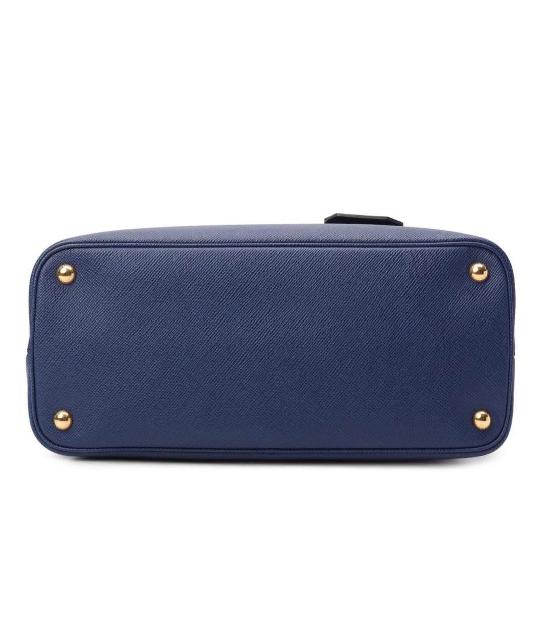 PRADA Синяя кожаная сумка с короткими ручками, фото 4