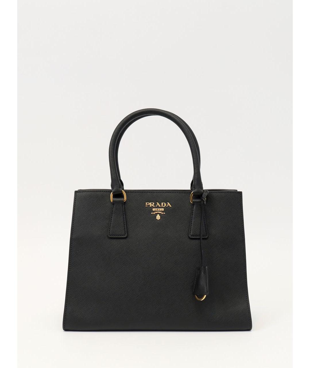 PRADA Черная кожаная сумка с короткими ручками, фото 8