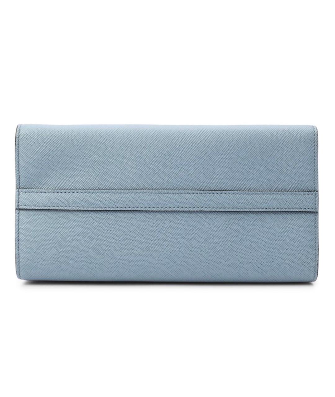 PRADA Голубая кожаная сумка с короткими ручками, фото 4