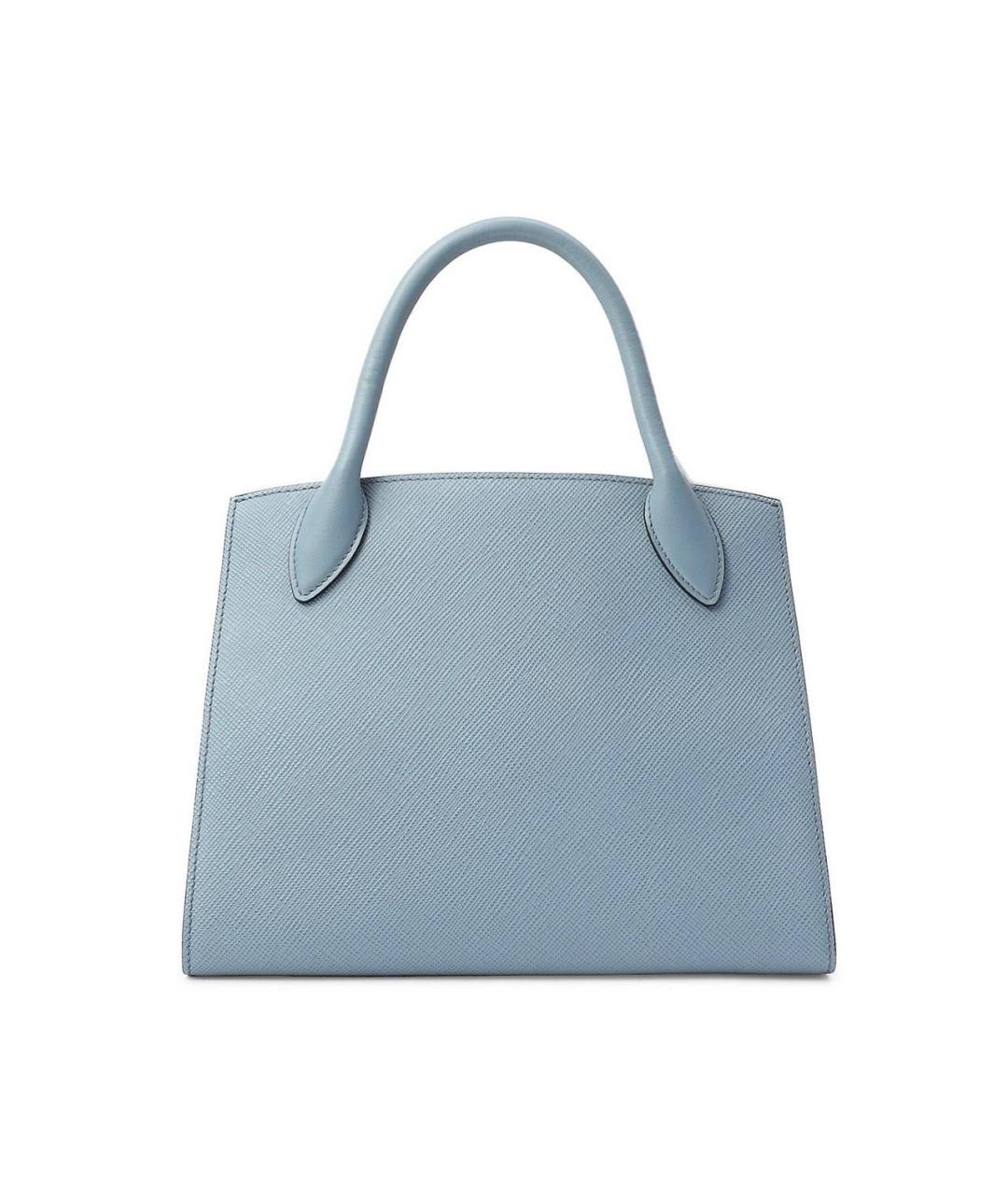 PRADA Голубая кожаная сумка с короткими ручками, фото 2