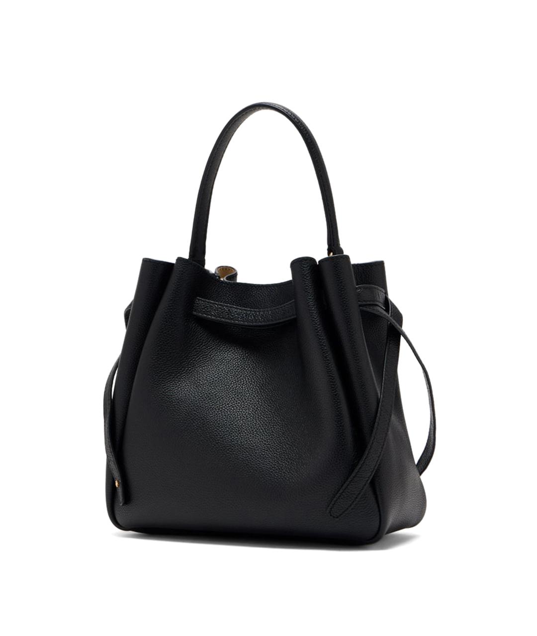 TORY BURCH Черная кожаная сумка через плечо, фото 2