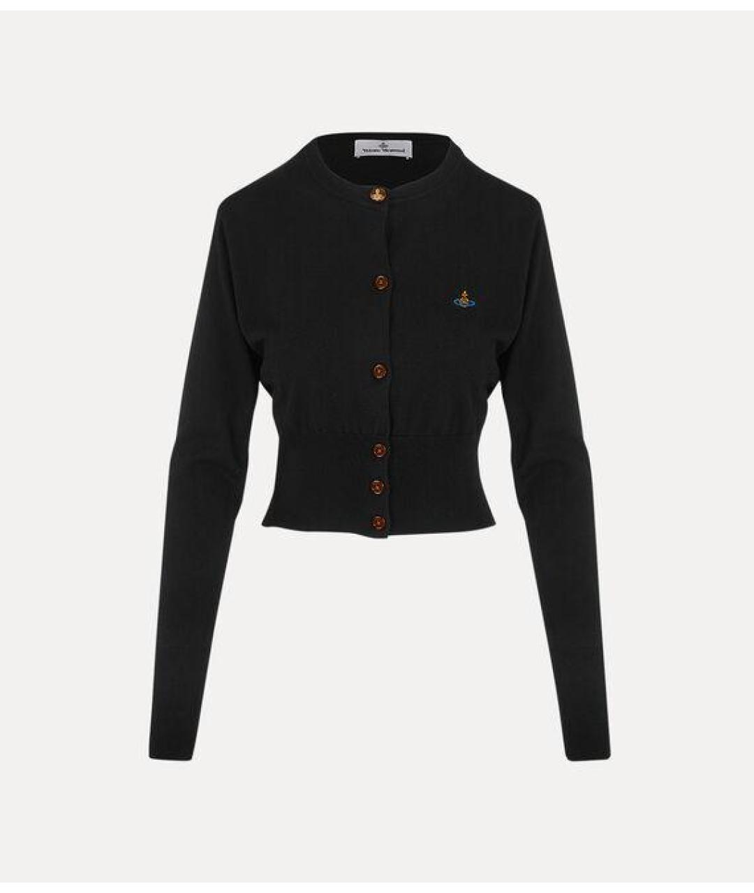 VIVIENNE WESTWOOD Черный шелковый кардиган, фото 3