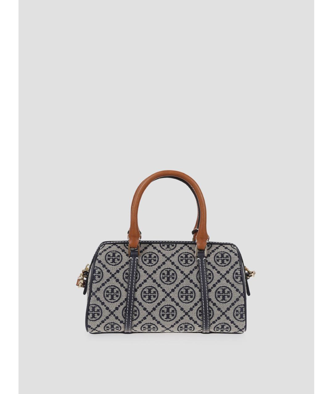TORY BURCH Синяя хлопковая сумка тоут, фото 4