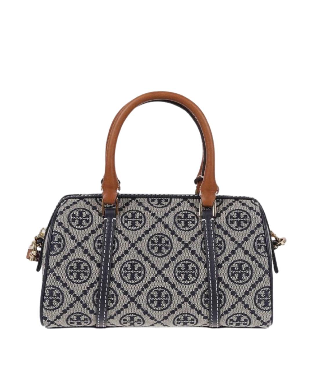 TORY BURCH Синяя хлопковая сумка тоут, фото 1