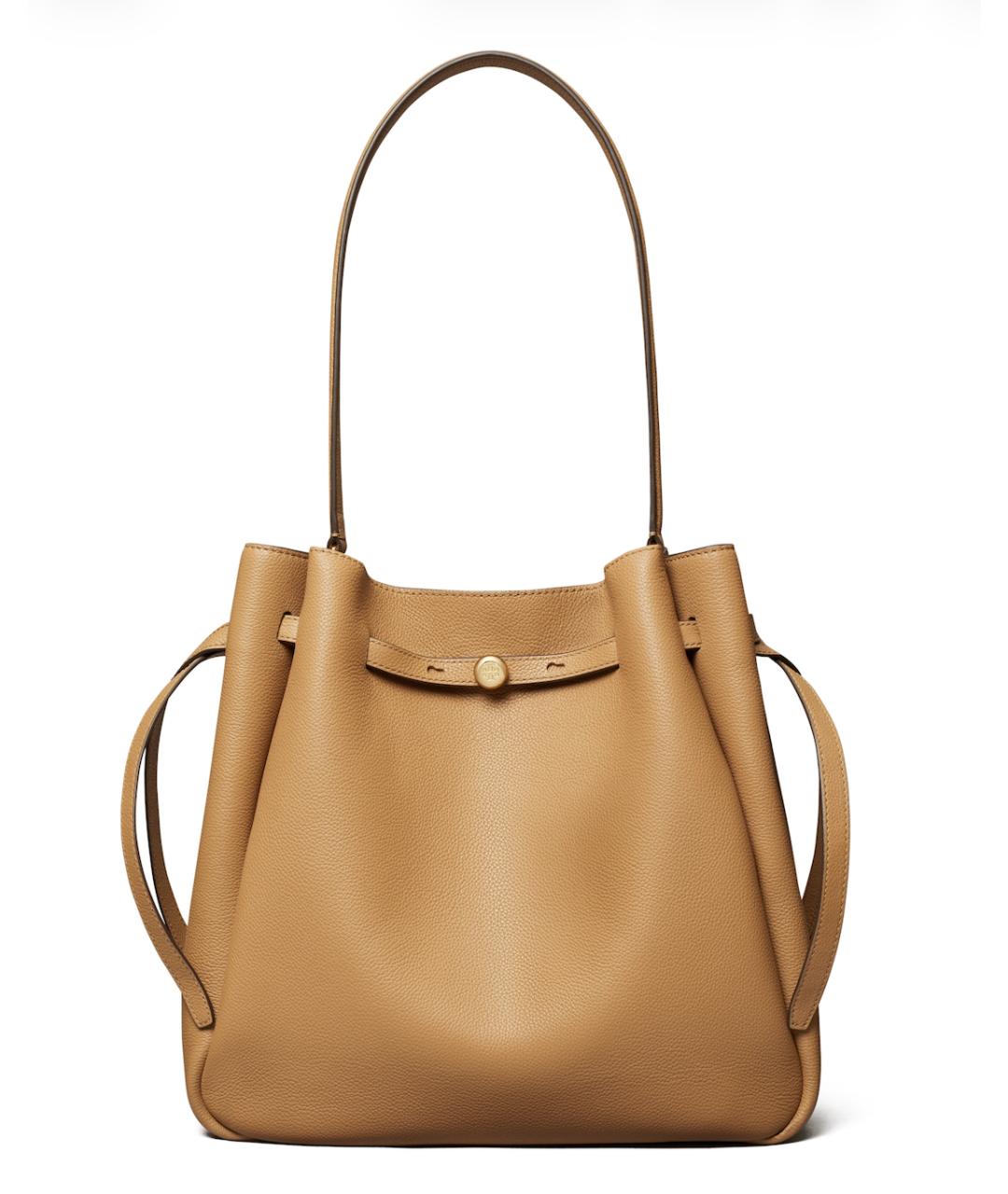 TORY BURCH Горчичная кожаная сумка через плечо, фото 1