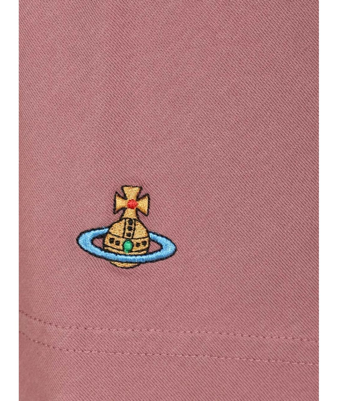 VIVIENNE WESTWOOD Розовая хлопковая футболка, фото 3