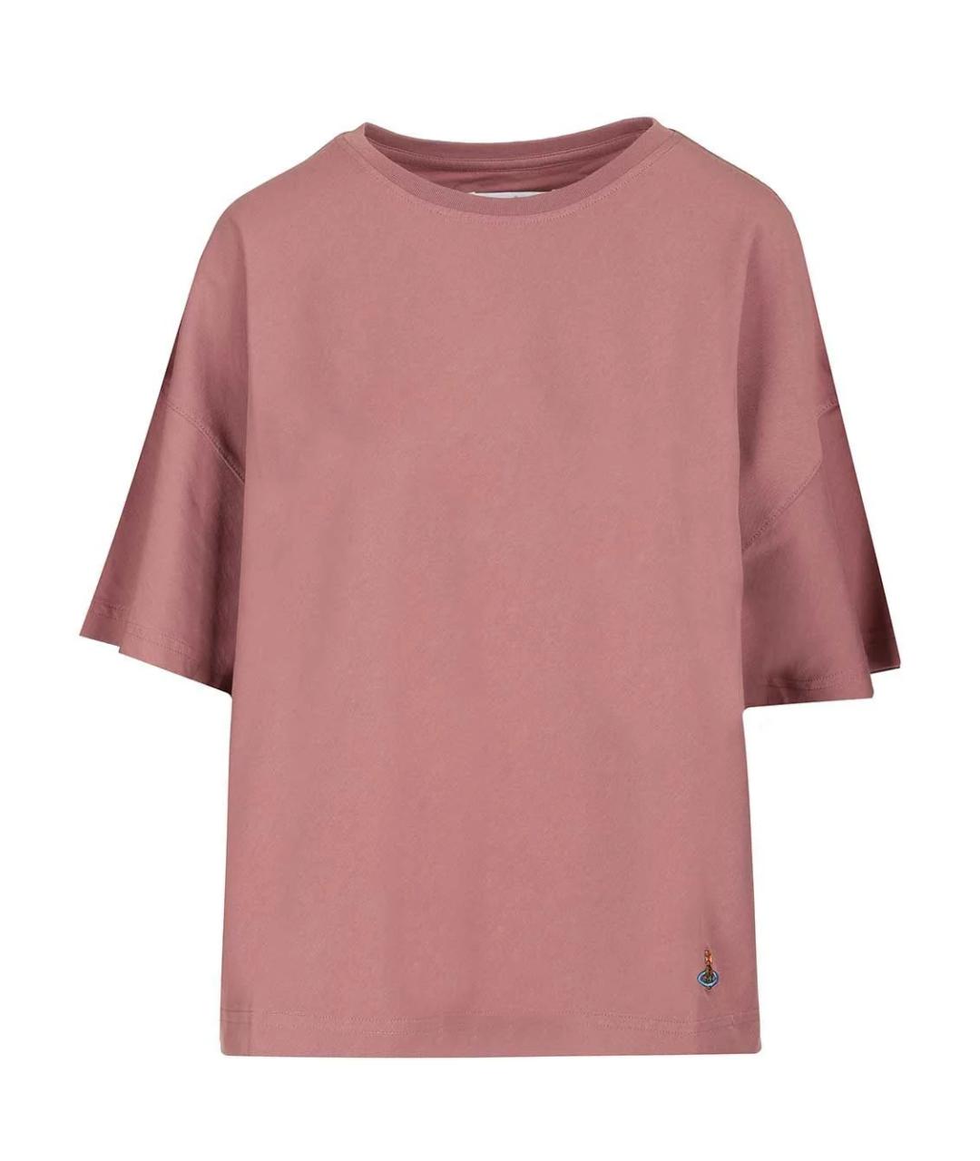 VIVIENNE WESTWOOD Розовая хлопковая футболка, фото 1