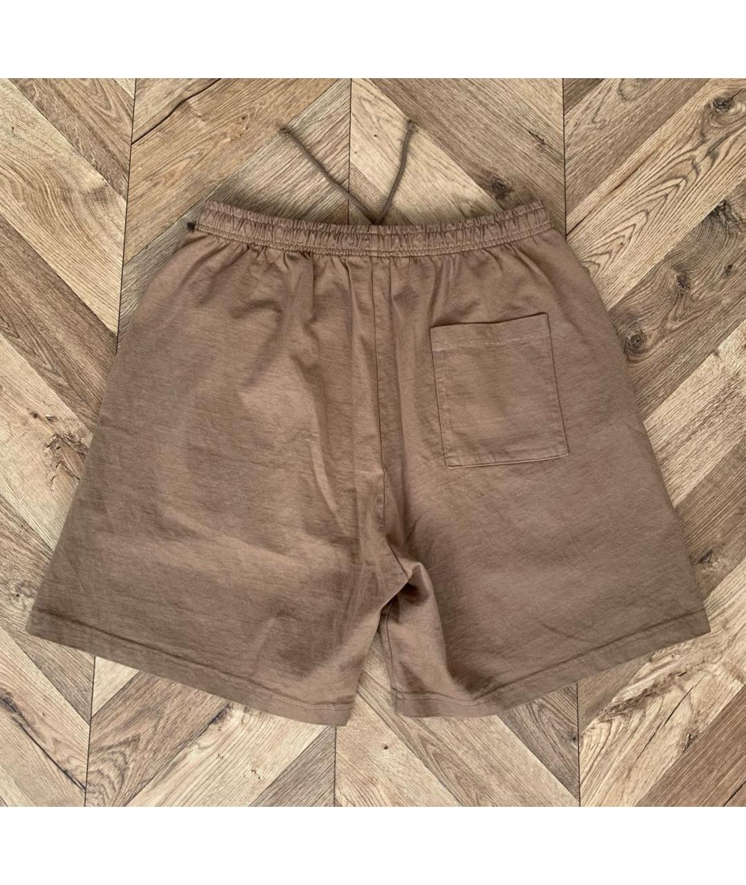 SPORTY AND RICH Коричневые хлопковые шорты, фото 4