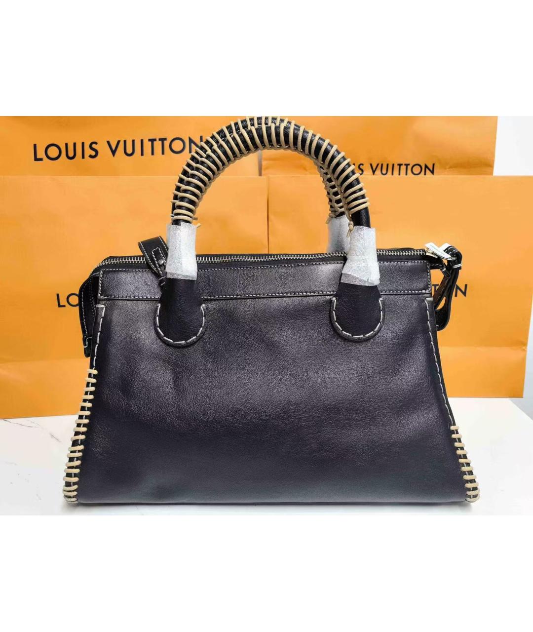 CHLOE Черная кожаная сумка с короткими ручками, фото 4