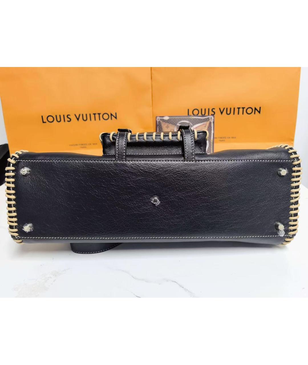 CHLOE Черная кожаная сумка с короткими ручками, фото 5