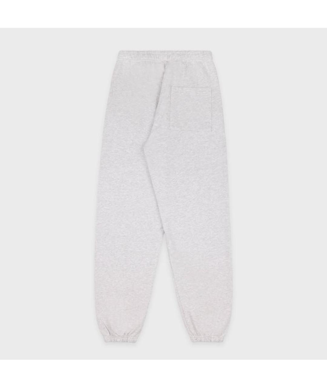 SPORTY AND RICH Серые хлопковые повседневные брюки, фото 2