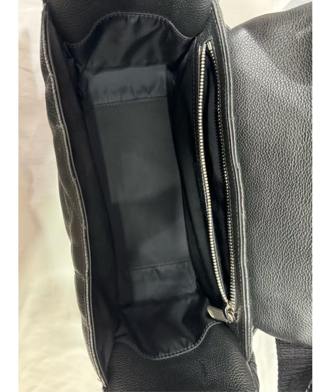 CHRISTIAN DIOR Черная кожаная сумка через плечо, фото 6