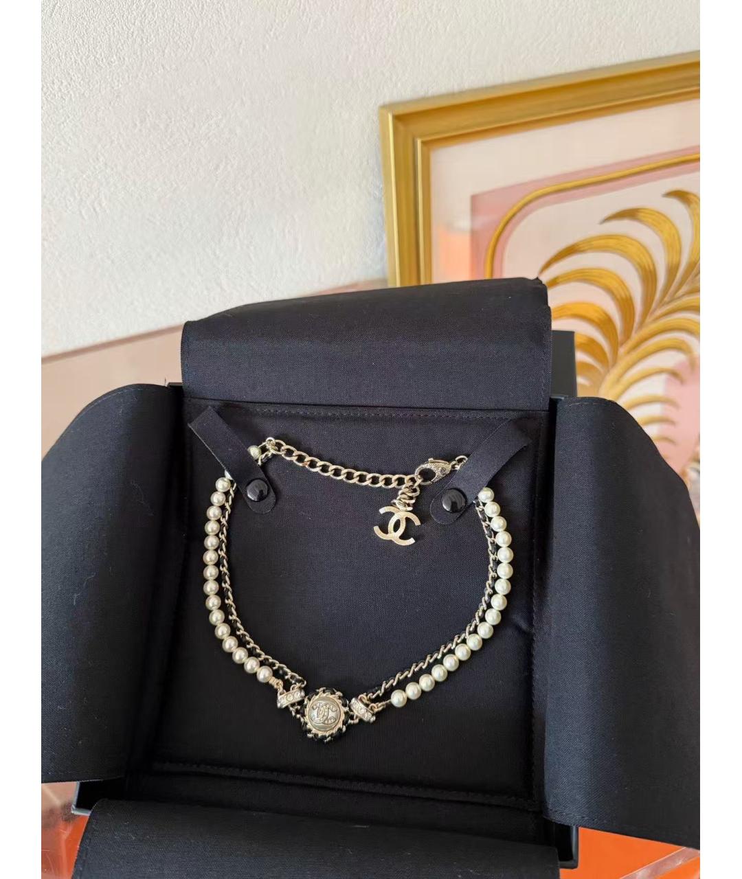 CHANEL Золотое металлическое колье, фото 2