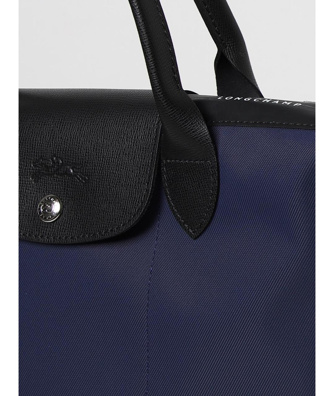 LONGCHAMP Синяя тканевая сумка тоут, фото 3