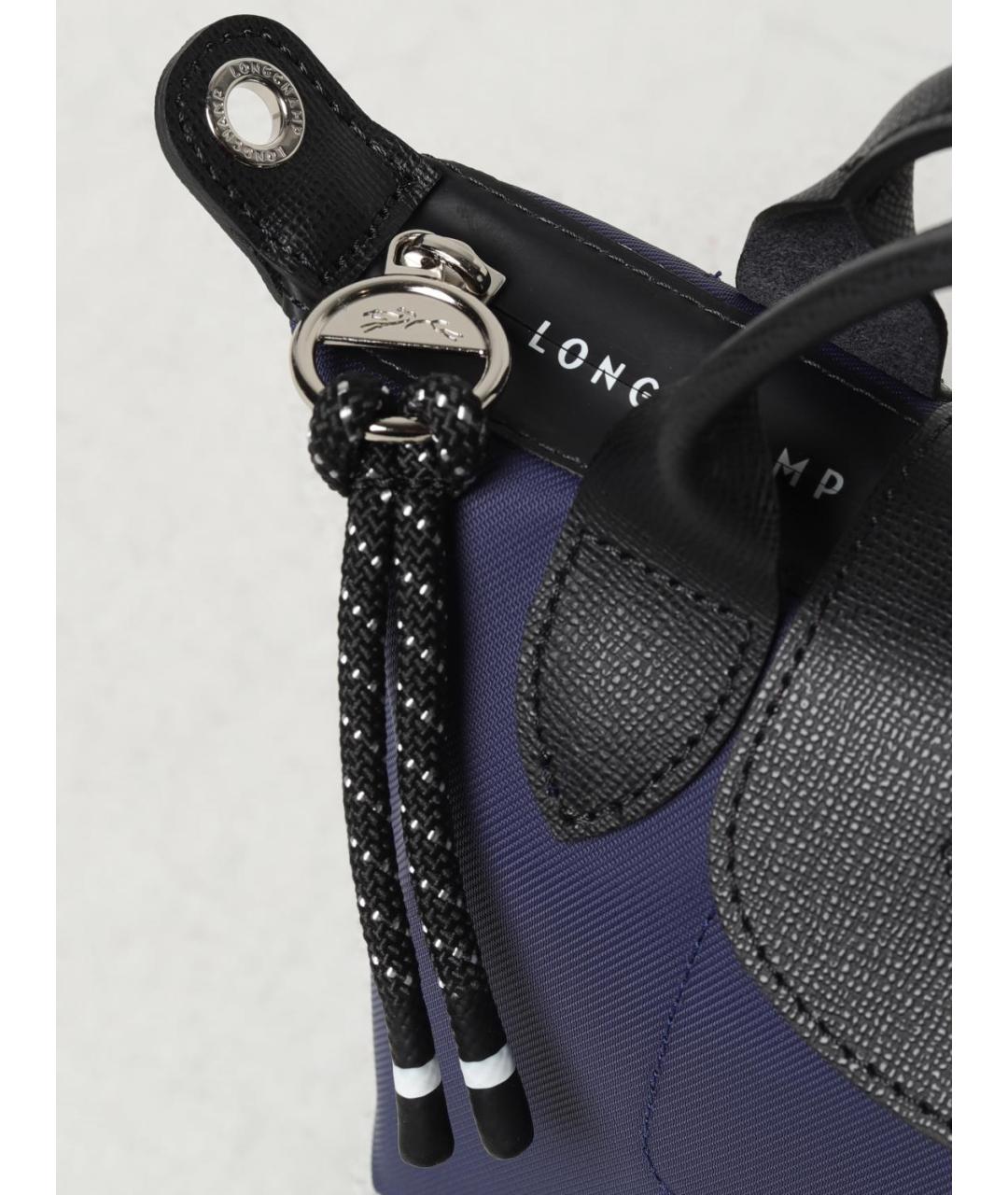 LONGCHAMP Синяя тканевая сумка тоут, фото 3