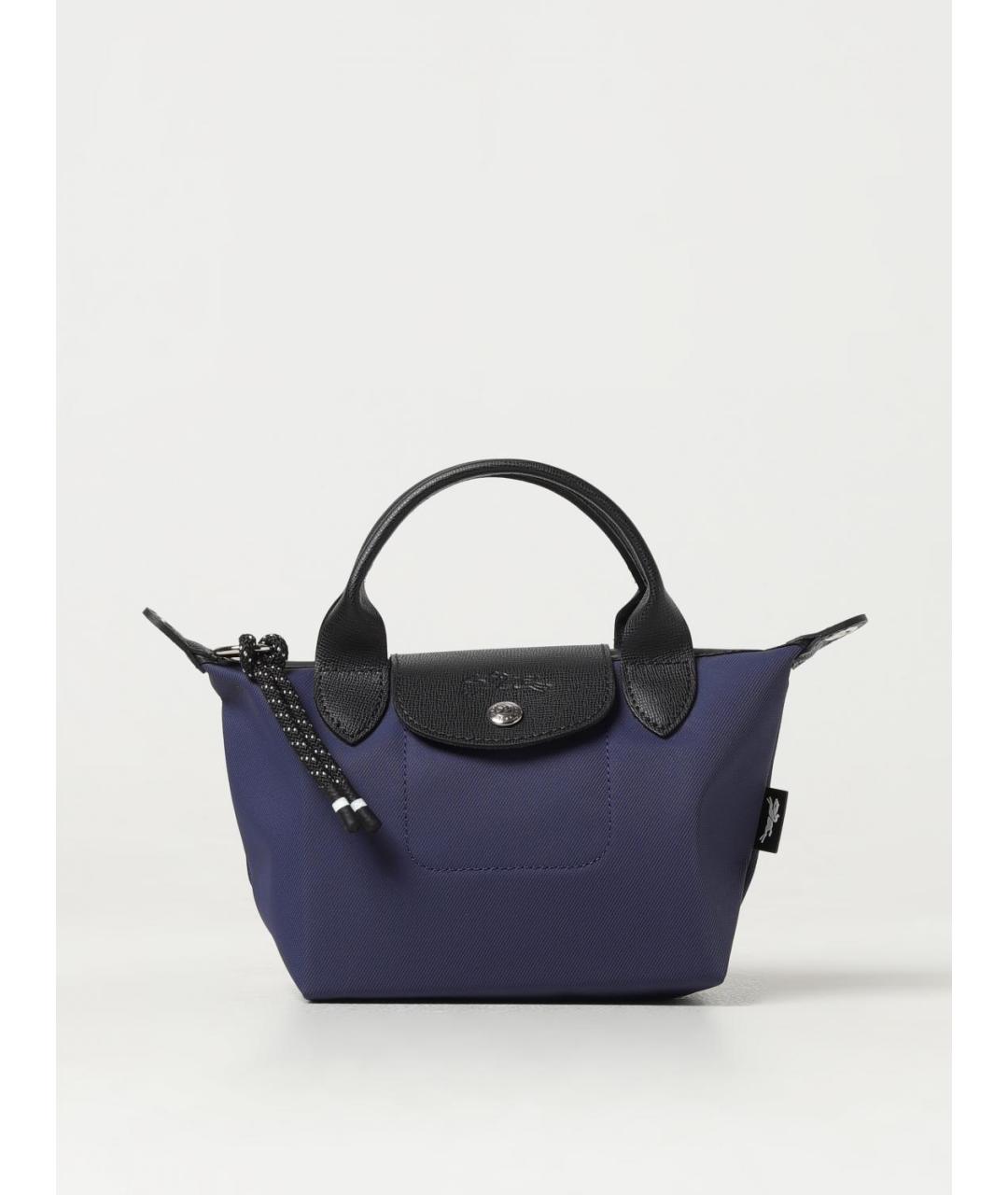 LONGCHAMP Синяя тканевая сумка тоут, фото 4