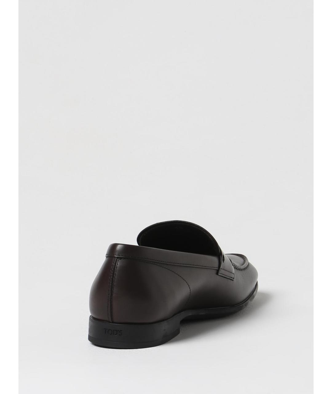 TOD'S Коричневые кожаные мокасины, фото 3