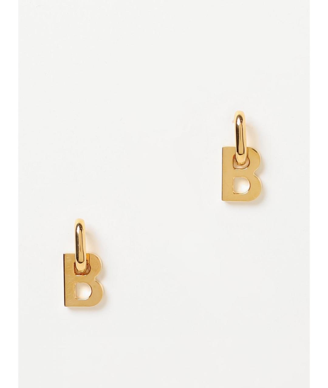 BALENCIAGA Золотые металлические серьги, фото 3