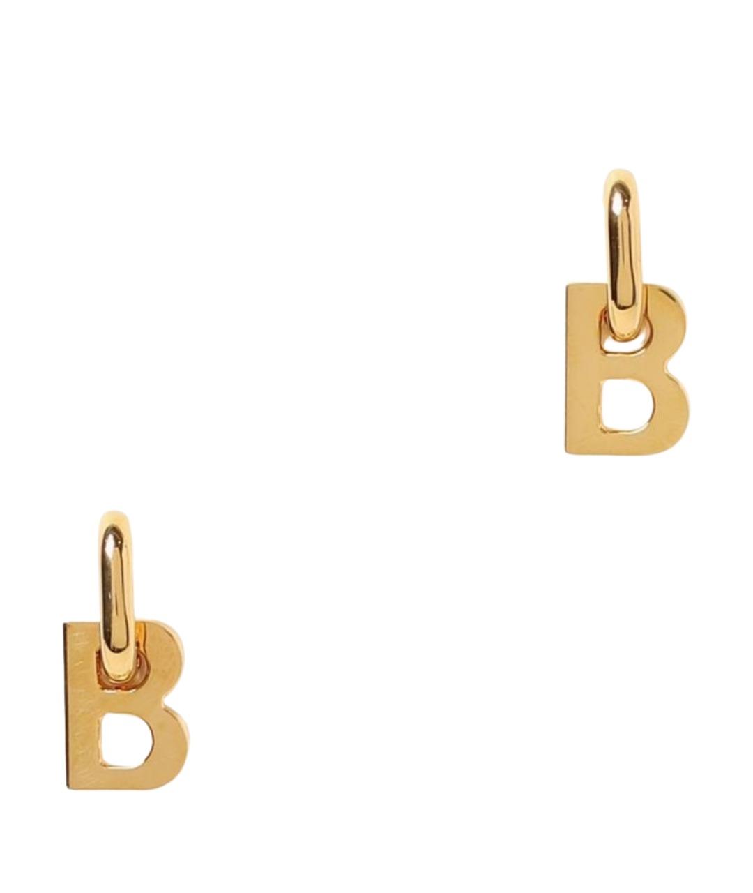 BALENCIAGA Золотые металлические серьги, фото 1