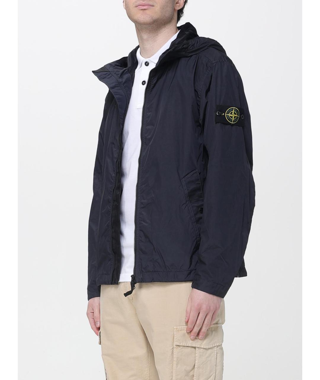 STONE ISLAND Синяя полиамидовая куртка, фото 4