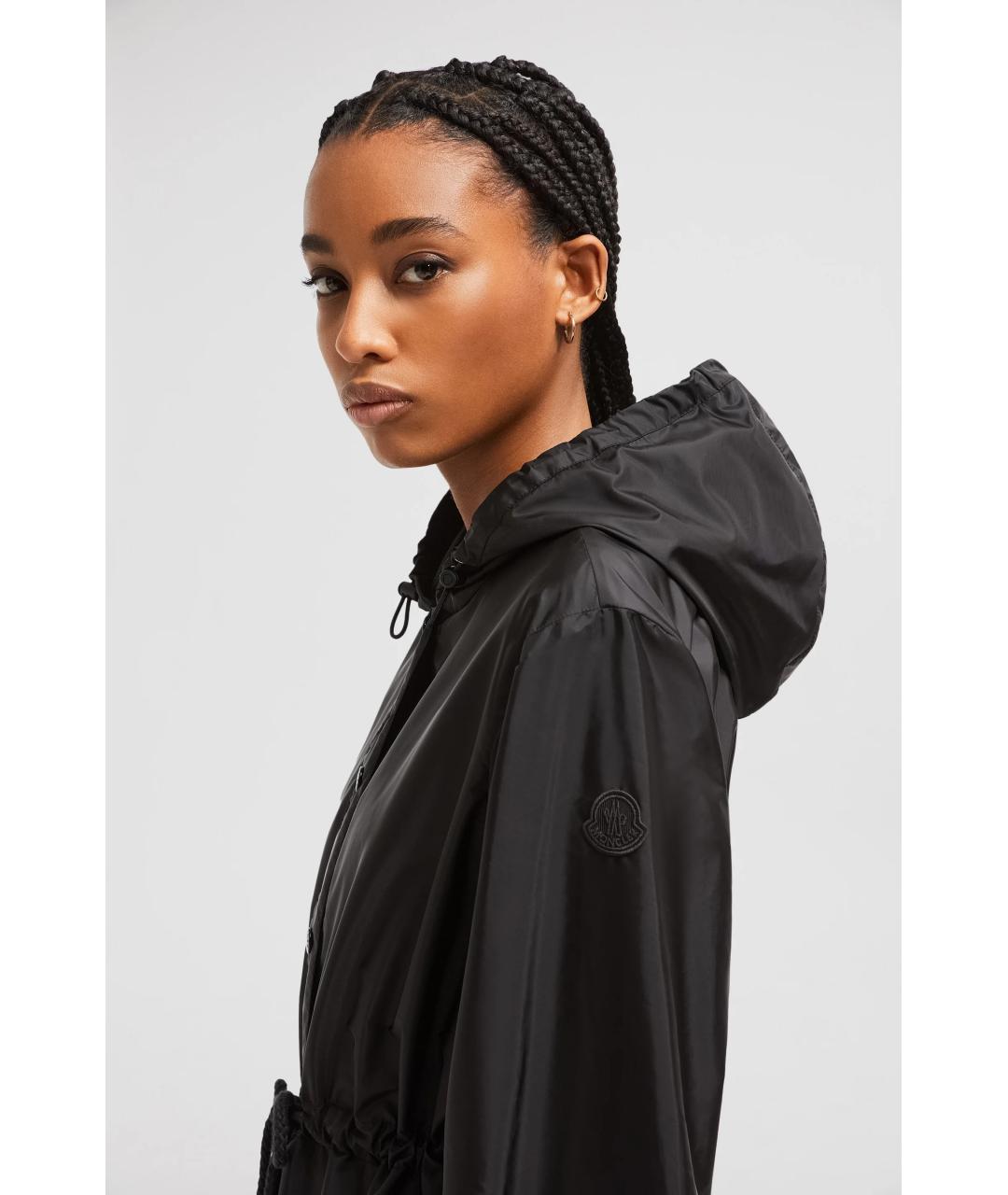 MONCLER Черная полиамидовая куртка, фото 4