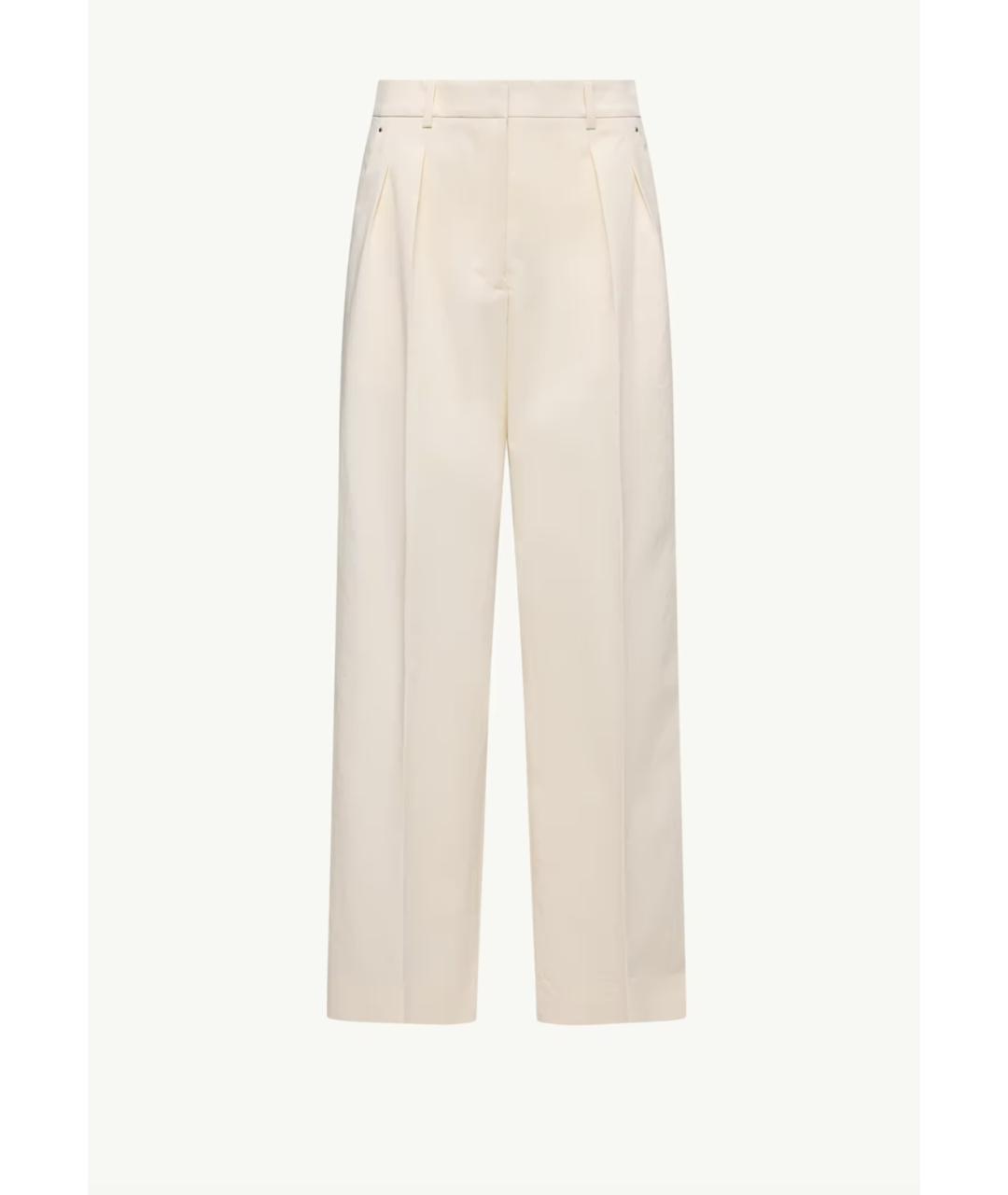 MONCLER Бежевые хлопковые прямые брюки, фото 7