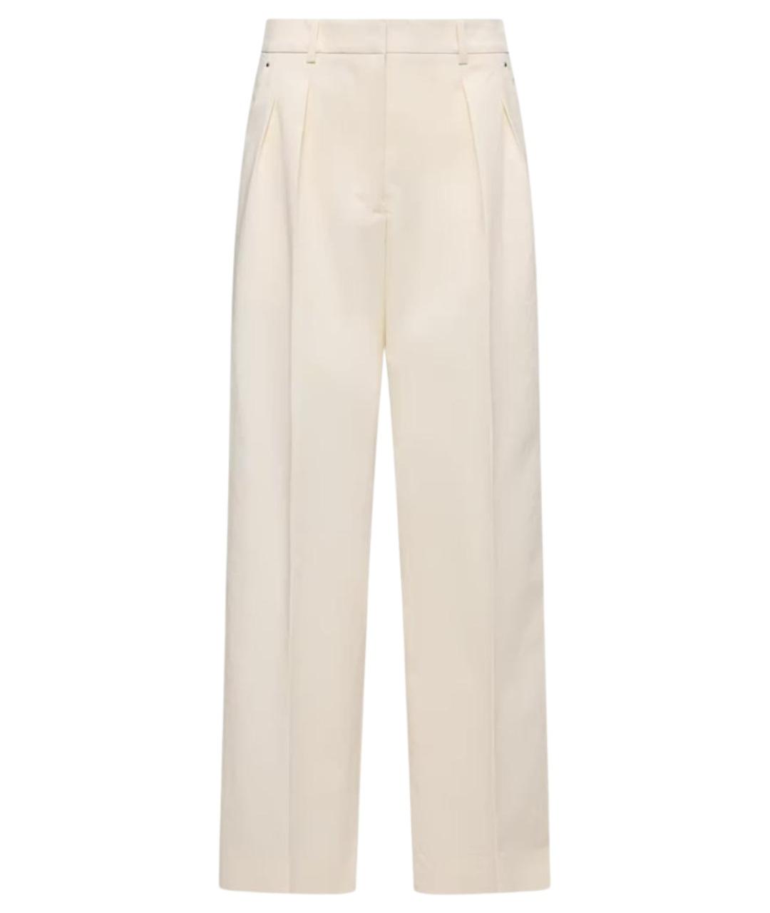 MONCLER Бежевые хлопковые прямые брюки, фото 1