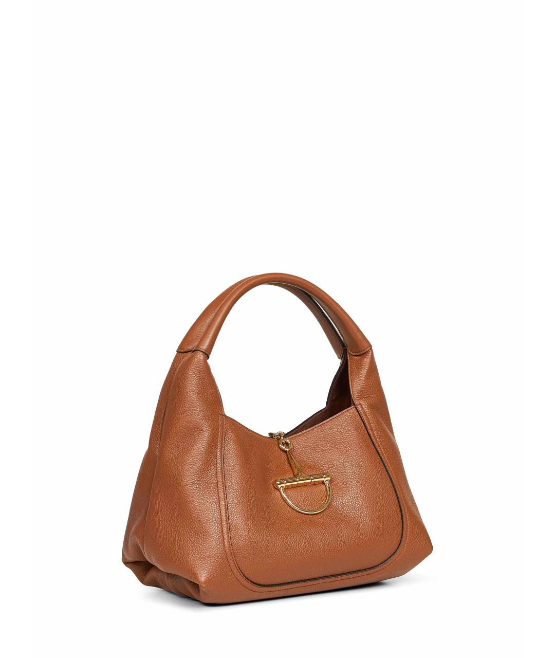 GUCCI Коричневая кожаная сумка с короткими ручками, фото 2