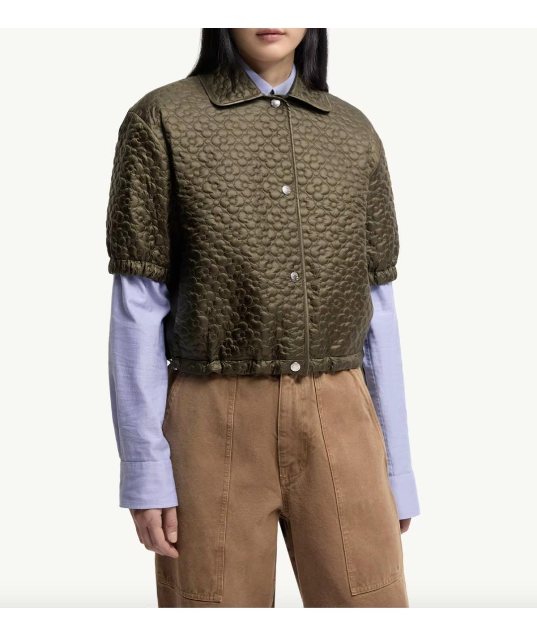 MONCLER Зеленая полиамидовая куртка, фото 3