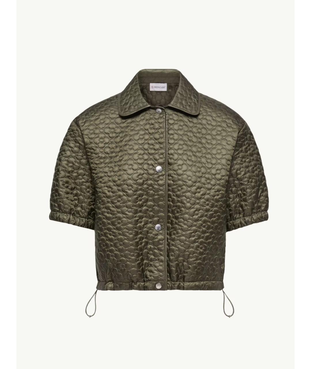 MONCLER Зеленая полиамидовая куртка, фото 6