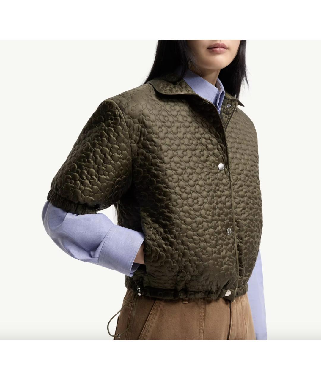 MONCLER Зеленая полиамидовая куртка, фото 5